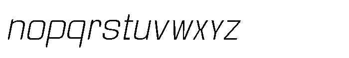 Gravik Sans Extra Light Oblique Font LOWERCASE