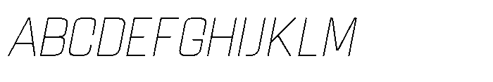 Gravik Sans Thin Oblique Font UPPERCASE