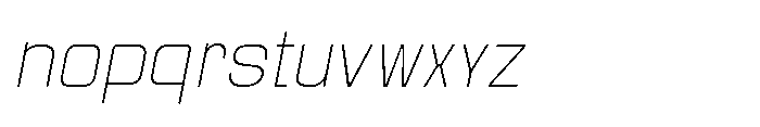 Gravik Sans Thin Oblique Font LOWERCASE