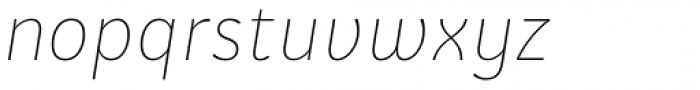 Graviola Soft Thin Italic Font LOWERCASE
