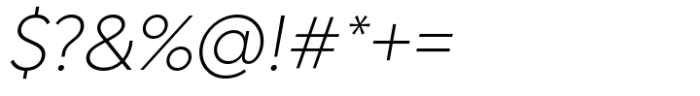 Gravita GEO Italic Thin Font OTHER CHARS