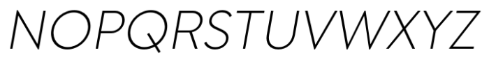 Gravita GEO Italic Thin Font UPPERCASE
