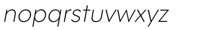 Gravita GEO Italic Thin Font LOWERCASE
