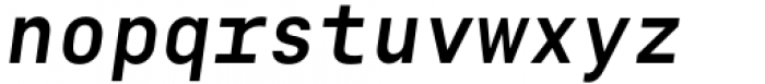 Gravitica Mono Medium Italic Font LOWERCASE