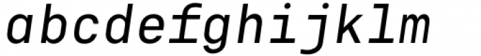 Gravitica Mono Regular Italic Font LOWERCASE