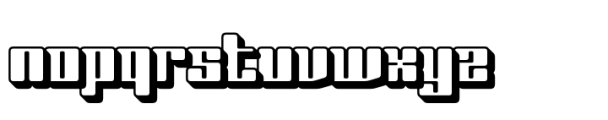 Gravitor Extrude Font LOWERCASE