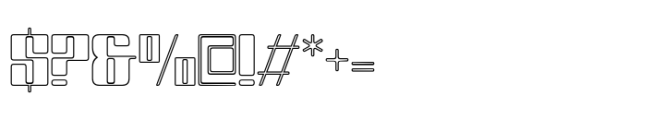 Gravitor Outline Font OTHER CHARS