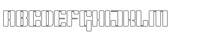 Gravitor Outline Font UPPERCASE