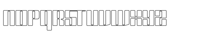 Gravitor Outline Font UPPERCASE