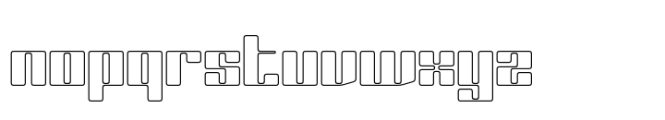 Gravitor Outline Font LOWERCASE