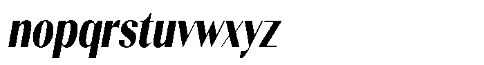 Gravontis Black Condensed Italic Font LOWERCASE