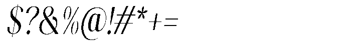 Gravontis Condensed Italic Font OTHER CHARS