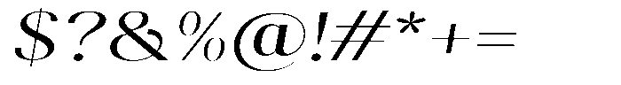 Gravontis Expanded Italic Font OTHER CHARS