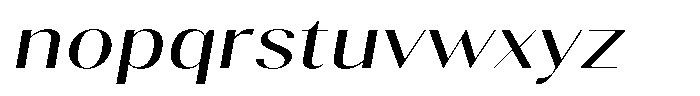 Gravontis Expanded Italic Font LOWERCASE