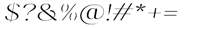 Gravontis Extra Light Expanded Italic Font OTHER CHARS