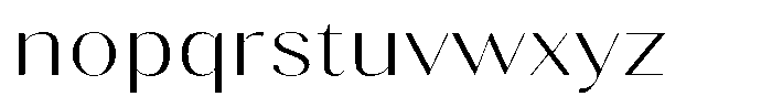 Gravontis Extra Light Expanded Font LOWERCASE