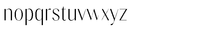 Gravontis Extra Light Semi Condensed Font LOWERCASE