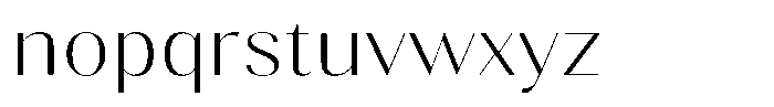Gravontis Extra Light Semi Expanded Font LOWERCASE