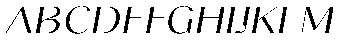 Gravontis Light Expanded Italic Font UPPERCASE