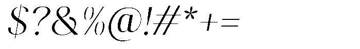 Gravontis Light Italic Font OTHER CHARS