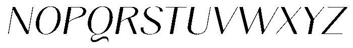 Gravontis Light Semi Expanded Italic Font UPPERCASE