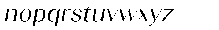 Gravontis Light Semi Expanded Italic Font LOWERCASE