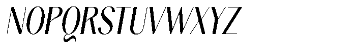 Gravontis Medium Condensed Italic Font UPPERCASE