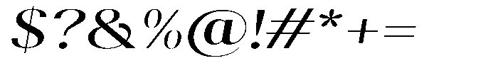 Gravontis Medium Expanded Italic Font OTHER CHARS