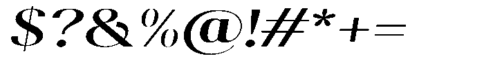 Gravontis Semi Bold Expanded Italic Font OTHER CHARS