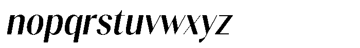 Gravontis Semi Bold Semi Condensed Italic Font LOWERCASE