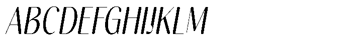 Gravontis Soft Condensed Italic Font UPPERCASE