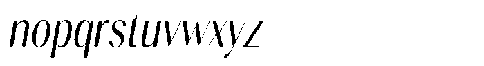Gravontis Soft Condensed Italic Font LOWERCASE