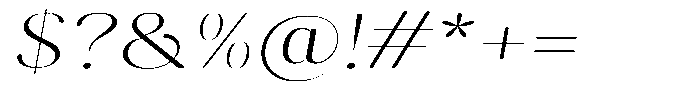 Gravontis Soft Extra Light Expanded Italic Font OTHER CHARS