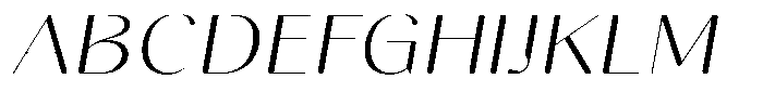 Gravontis Soft Extra Light Expanded Italic Font UPPERCASE