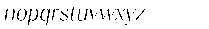 Gravontis Soft Extra Light Italic Font LOWERCASE