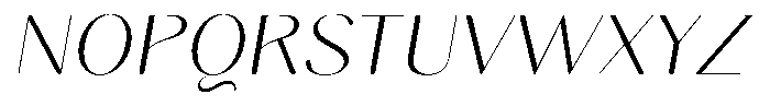 Gravontis Soft Extra Light Semi Expanded Italic Font UPPERCASE