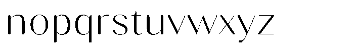 Gravontis Soft Extra Light Semi Expanded Font LOWERCASE