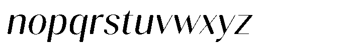 Gravontis Soft Italic Font LOWERCASE