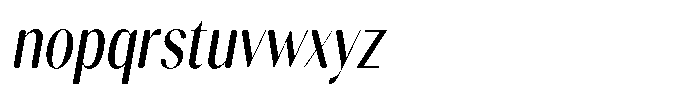 Gravontis Soft Medium Condensed Italic Font LOWERCASE