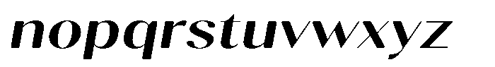 Gravontis Soft Semi Bold Expanded Italic Font LOWERCASE