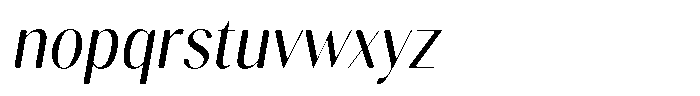 Gravontis Soft Semi Condensed Italic Font LOWERCASE
