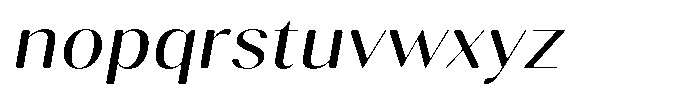 Gravontis Soft Semi Expanded Italic Font LOWERCASE