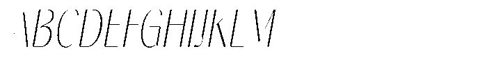 Gravontis Soft Thin Condensed Italic Font UPPERCASE