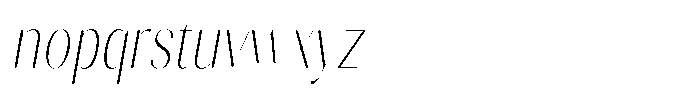 Gravontis Soft Thin Condensed Italic Font LOWERCASE