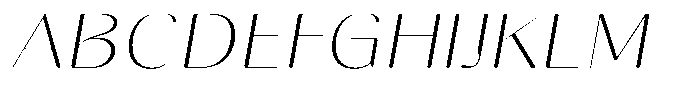 Gravontis Soft Thin Expanded Italic Font UPPERCASE