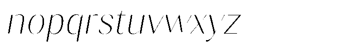 Gravontis Soft Thin Italic Font LOWERCASE