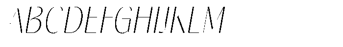 Gravontis Soft Thin Semi Condensed Italic Font UPPERCASE