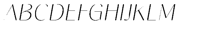 Gravontis Soft Thin Semi Expanded Italic Font UPPERCASE