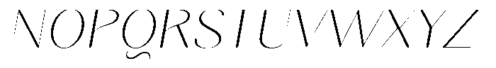 Gravontis Soft Thin Semi Expanded Italic Font UPPERCASE