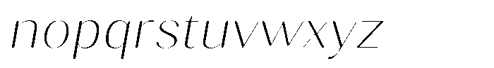Gravontis Soft Thin Semi Expanded Italic Font LOWERCASE